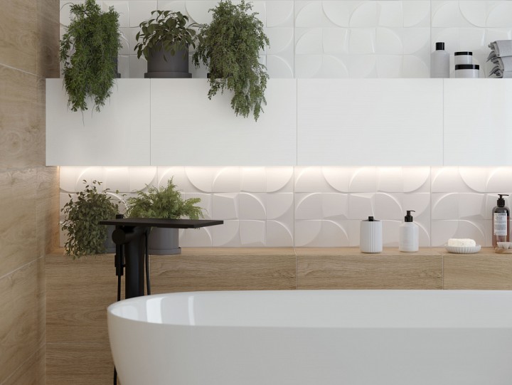 Настенная Gracia Ceramica Blanc Плитка Nature beige 03 рельеф 30х50 — фото 9