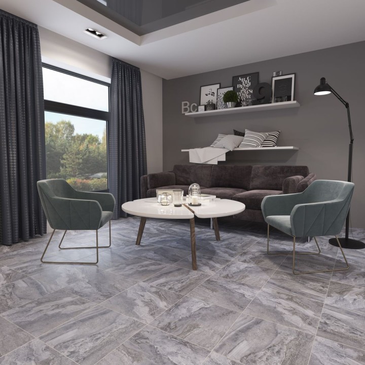 Матовый Gracia Ceramica Керамогранит 10404002117 Volterra grey PG 01 45х45 — фото 8
