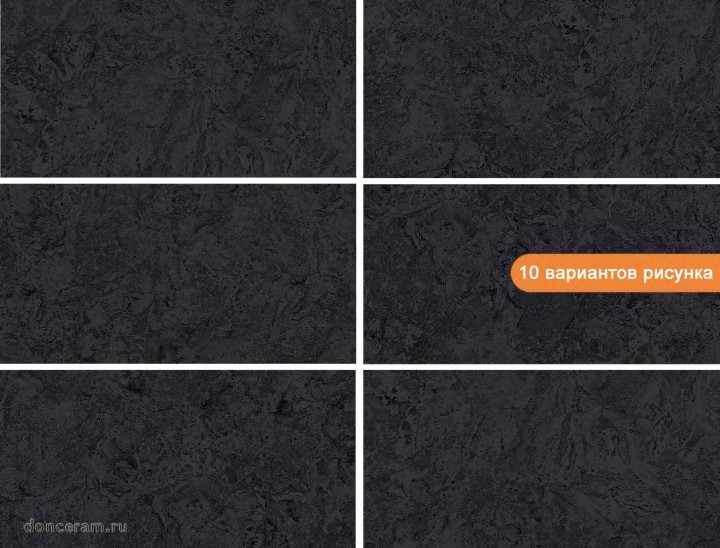 Матовый Gravita Duo Midnight Black Fullbody Carving 60x120 — фото 2