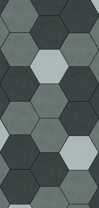 Матовый Jet Mosaic Hex Loft Мозаика из керамогранита HX02 60х52 — фото 2