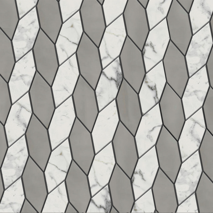Керамическая Jet Mosaic Stone Leaves Мозаика из керамогранита STL-DS 34,8x31,7 — фото 2