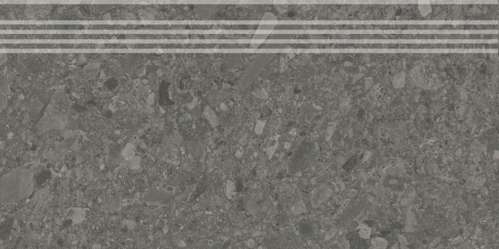 Керамогранитные Керама Марацци Kerama Marazzi Чеппо ди Гре Ступень антрацит матовый обрезной DD606220R\GR 30x60 — фото 2