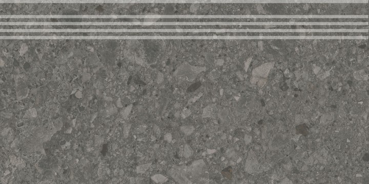 Керамогранитные Керама Марацци Kerama Marazzi Чеппо ди Гре Ступень антрацит матовый обрезной DD606220R\GR 30x60 — фото 3
