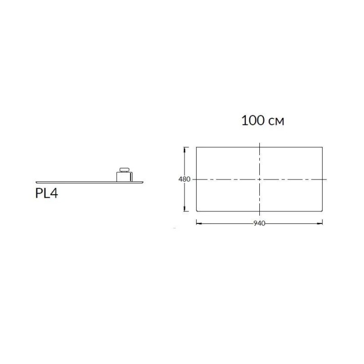 Столешницы Керама Марацци Plaza Next / Плаза Некст Столешница Kerama Marazzi PL4.DD571300R\100 Про Феррум 100 из керамогранита без отверстий — фото 3