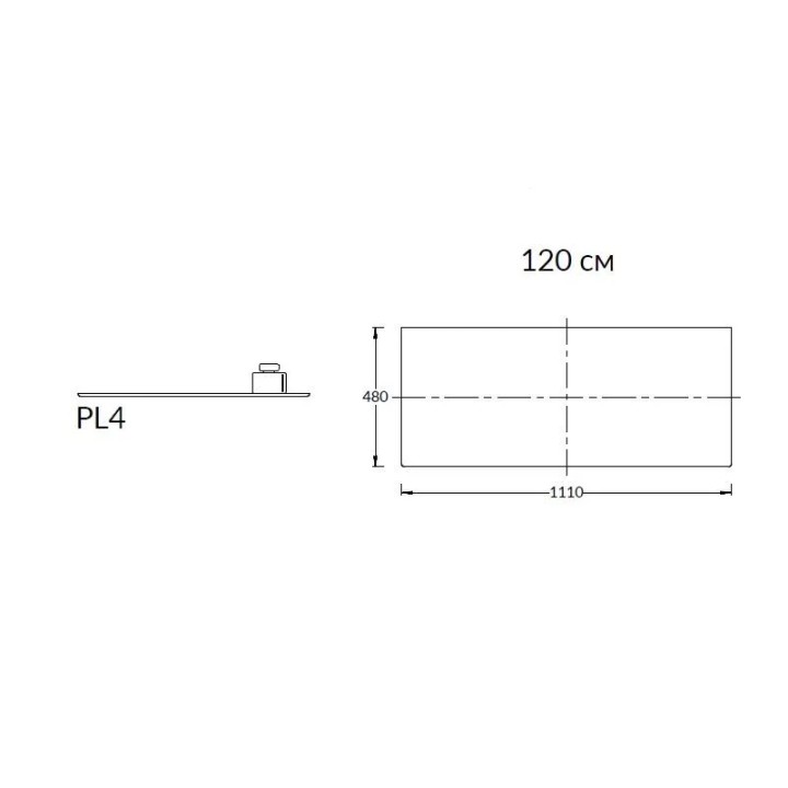 Столешницы Керама Марацци Plaza Next / Плаза Некст Столешница Kerama Marazzi PL4.DD571300R\120 Про Феррум 120 из керамогранита без отверстий — фото 2
