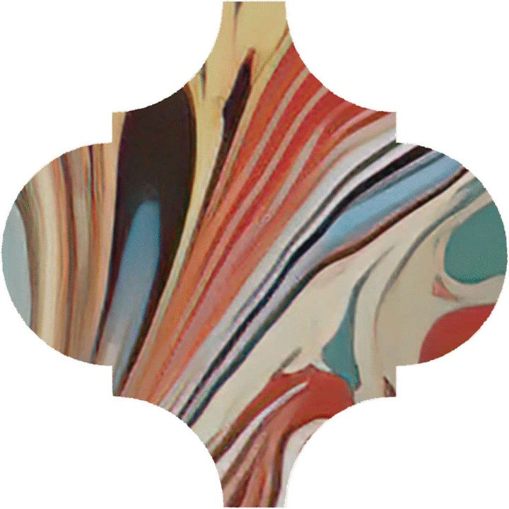 Керама Марацци Декор настенный Kerama Marazzi Арабески Венеция Красный Матовый 6.5x6.5x0.69 — фото 3