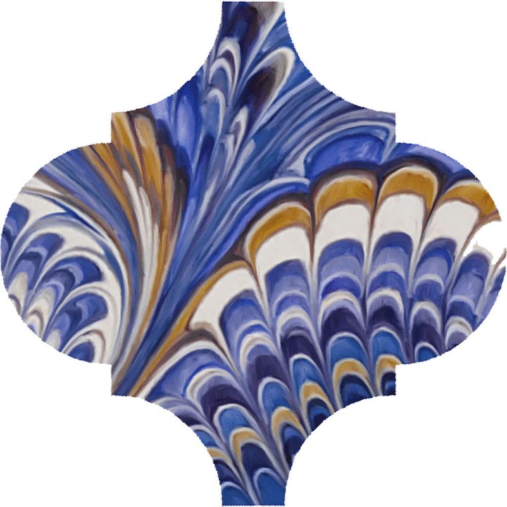 Керама Марацци Декор настенный Kerama Marazzi Арабески Венеция Синий Матовый 6.5x6.5x0.69 — фото 4