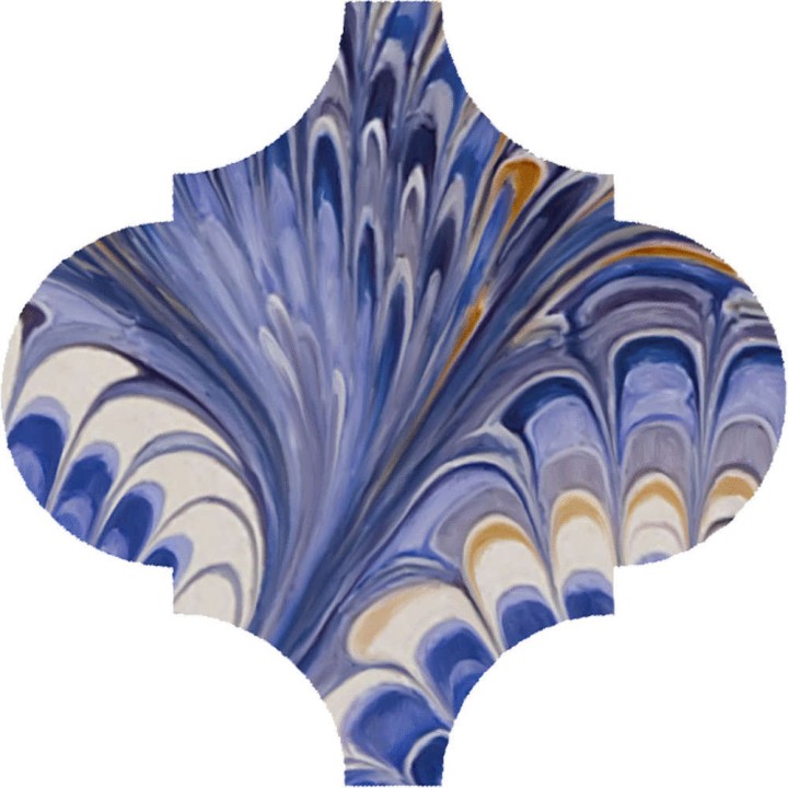 Керама Марацци Декор настенный Kerama Marazzi Арабески Венеция Синий Матовый 6.5x6.5x0.69 — фото 7