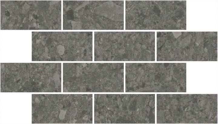 Керама Марацци Декор керамогранит Kerama Marazzi Чеппо ди Гре Мозаичный Антрацит Матовый Обрезной 34.6x20x0.9 — фото 2