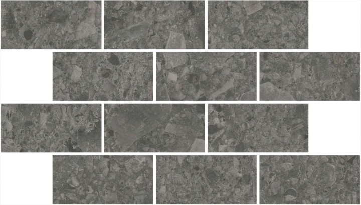 Керама Марацци Декор керамогранит Kerama Marazzi Чеппо ди Гре Мозаичный Антрацит Матовый Обрезной 34.6x20x0.9 — фото 3