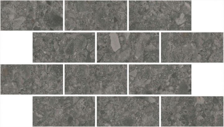 Керама Марацци Декор керамогранит Kerama Marazzi Чеппо ди Гре Мозаичный Антрацит Матовый Обрезной 34.6x20x0.9 — фото 4