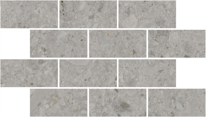 Керама Марацци Декор керамогранит Kerama Marazzi Чеппо ди Гре Мозаичный Серый Матовый Обрезной 34.6x20x0.9 — фото 2