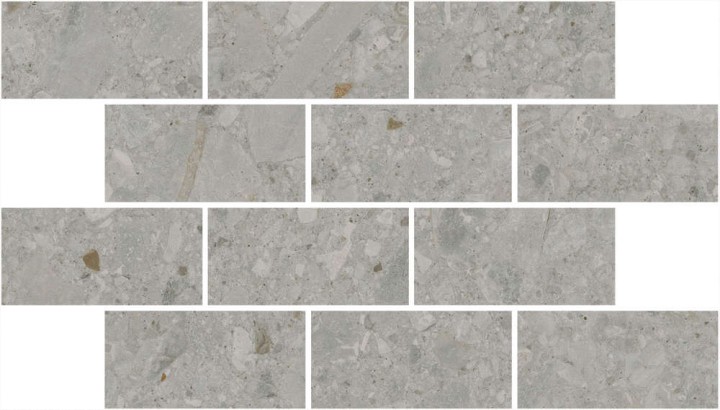 Керама Марацци Декор керамогранит Kerama Marazzi Чеппо ди Гре Мозаичный Серый Матовый Обрезной 34.6x20x0.9 — фото 3