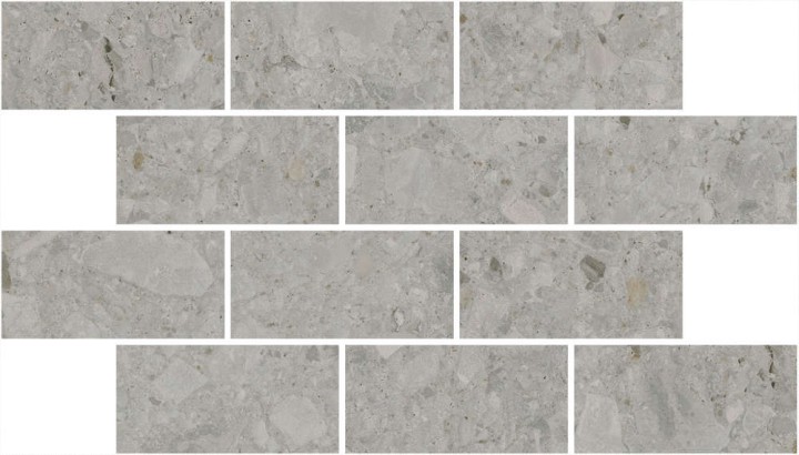Керама Марацци Декор керамогранит Kerama Marazzi Чеппо ди Гре Мозаичный Серый Матовый Обрезной 34.6x20x0.9 — фото 4