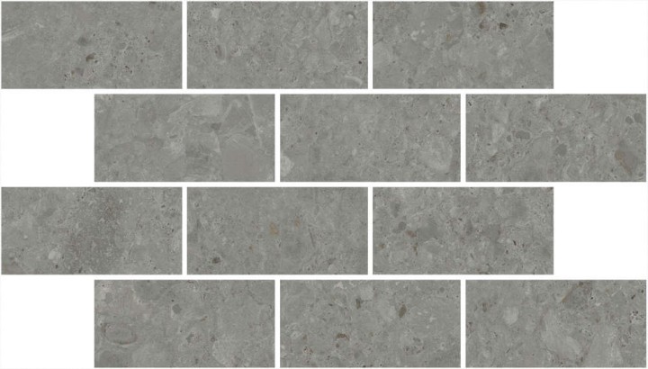 Керама Марацци Декор керамогранит Kerama Marazzi Чеппо ди Гре Мозаичный Серый Темный Матовый Обрезной 34.6x20x0.9 — фото 3