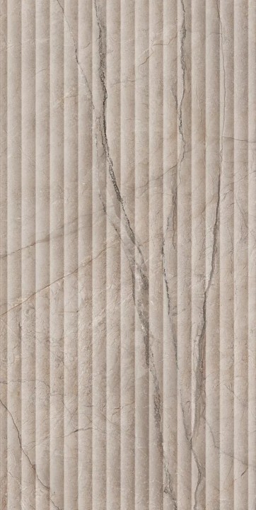 Настенная Керама Марацци Kerama Marazzi Ифран бежевый светлый глянцевый структура обрезной KM6012B0240R 60x119,5x1 — фото 2
