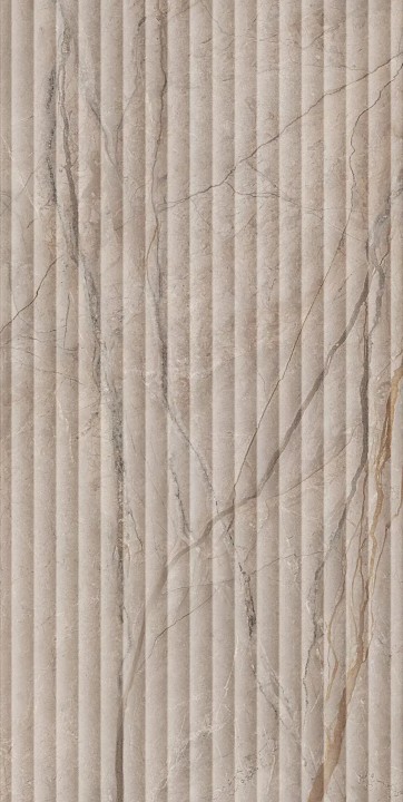Настенная Керама Марацци Kerama Marazzi Ифран бежевый светлый глянцевый структура обрезной KM6012B0240R 60x119,5x1 — фото 3