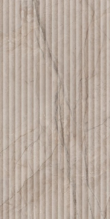 Настенная Керама Марацци Kerama Marazzi Ифран бежевый светлый глянцевый структура обрезной KM6012B0240R 60x119,5x1 — фото 5
