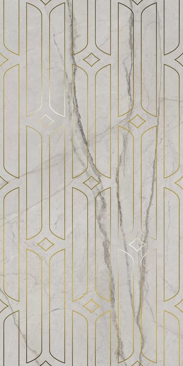 Керама Марацци Kerama Marazzi Ифран Декор серый светлый глянцевый обрезной KMD3STA029BR 60x119,5x0,9 — фото 2