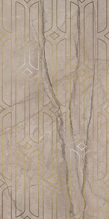 Керама Марацци Kerama Marazzi Ифран Декор бежевый светлый глянцевый обрезной KMD3STA071BR 60x119,5x0,9 — фото 2