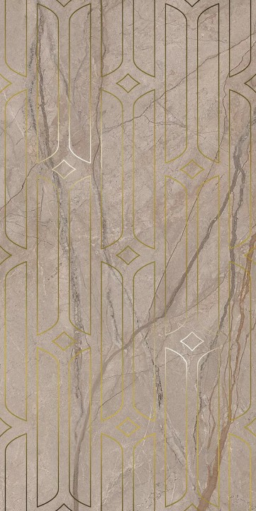 Керама Марацци Kerama Marazzi Ифран Декор бежевый светлый глянцевый обрезной KMD3STA071BR 60x119,5x0,9 — фото 3