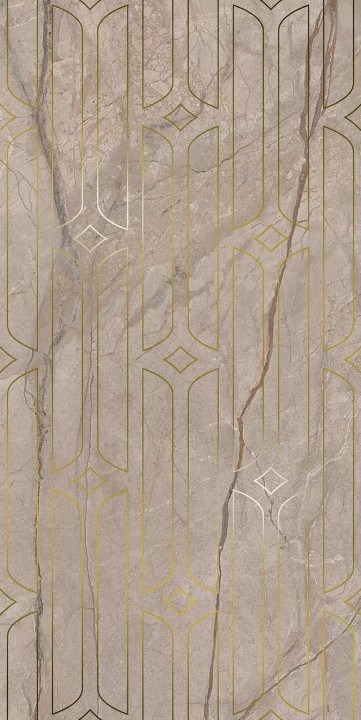 Керама Марацци Kerama Marazzi Ифран Декор бежевый светлый глянцевый обрезной KMD3STA071BR 60x119,5x0,9 — фото 4