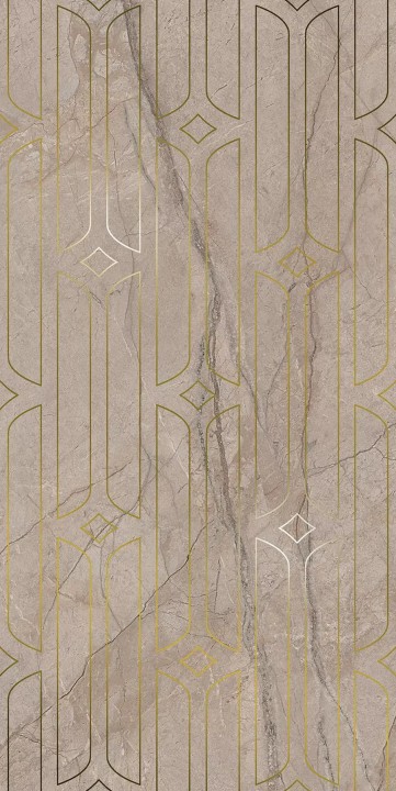 Керама Марацци Kerama Marazzi Ифран Декор бежевый светлый глянцевый обрезной KMD3STA071BR 60x119,5x0,9 — фото 5