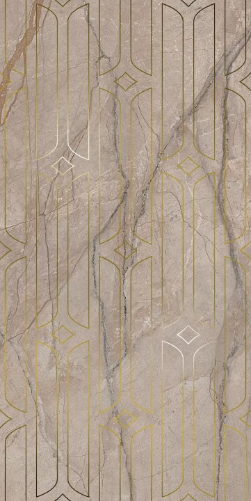 Керама Марацци Kerama Marazzi Ифран Декор бежевый светлый глянцевый обрезной KMD3STA071BR 60x119,5x0,9 — фото 6