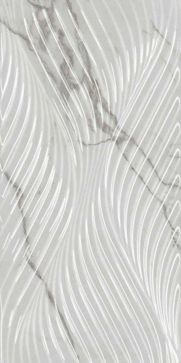 Керама Марацци Плитка настенная Kerama Marazzi Коррер Белая Глянцевая Структура Обрезная 30x60x1 — фото 3
