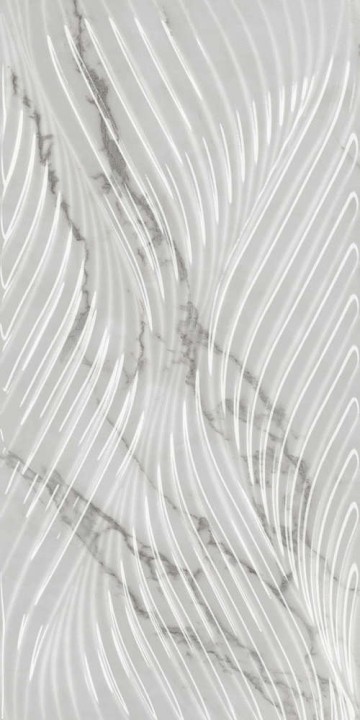 Керама Марацци Плитка настенная Kerama Marazzi Коррер Белая Глянцевая Структура Обрезная 30x60x1 — фото 5