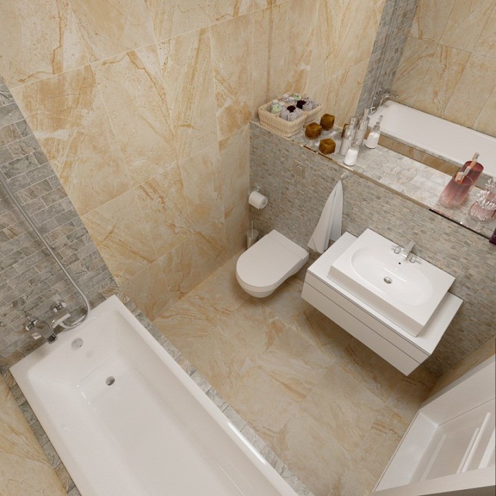 Kerranova Декор керамогранит Genesis Гидрорезка Бежевый 120x120 Лаппатированный d02 — фото 5