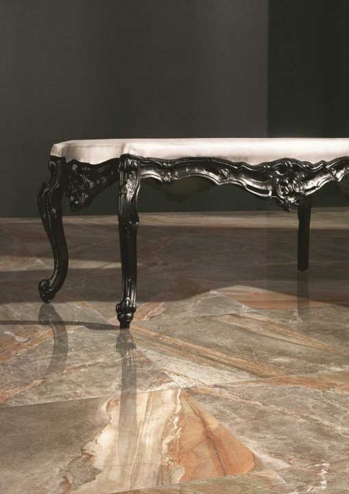 Kerranova Декор керамогранит Genesis Гидрорезка Бежевый 120x120 Структурированный d02 — фото 3