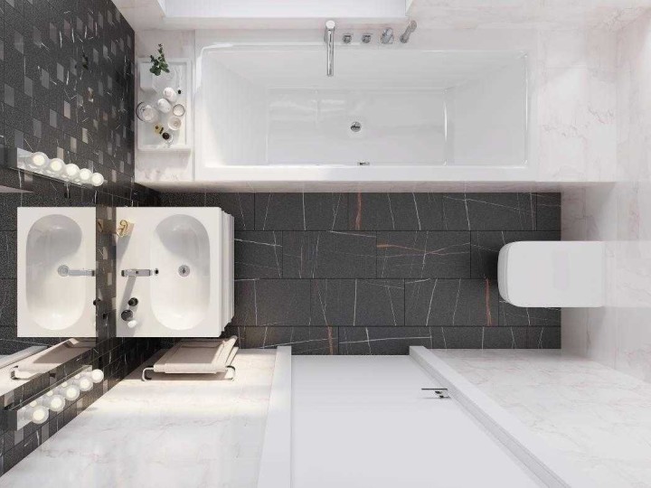 Kerranova Керамогранит Marble Trend Nero Dorato 60x30 Матовый — фото 15