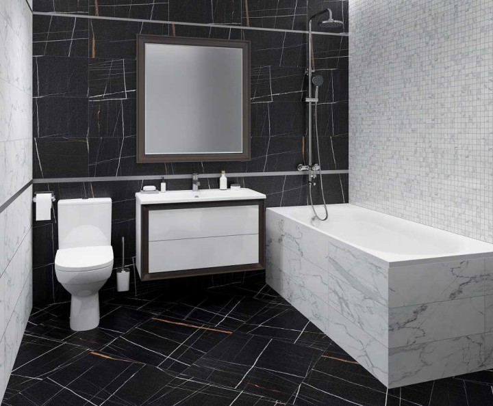 Kerranova Керамогранит Marble Trend Nero Dorato 60x30 Матовый — фото 38