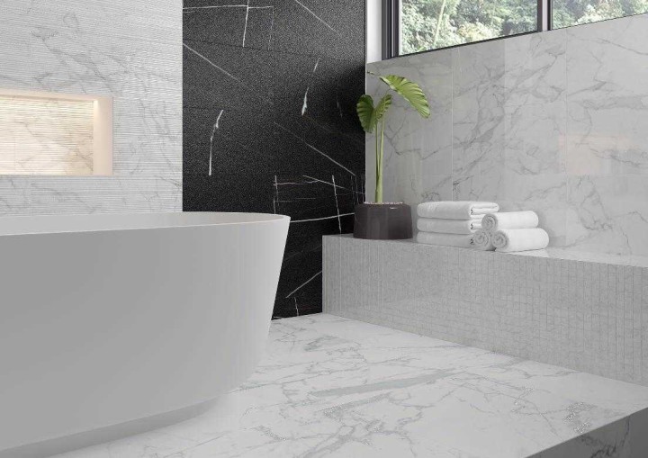 Kerranova Керамогранит Marble Trend Silver River 120x60 Лаппатированный — фото 3