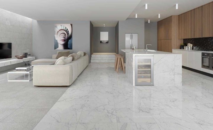 Kerranova Керамогранит Marble Trend Silver River 120x60 Лаппатированный — фото 4