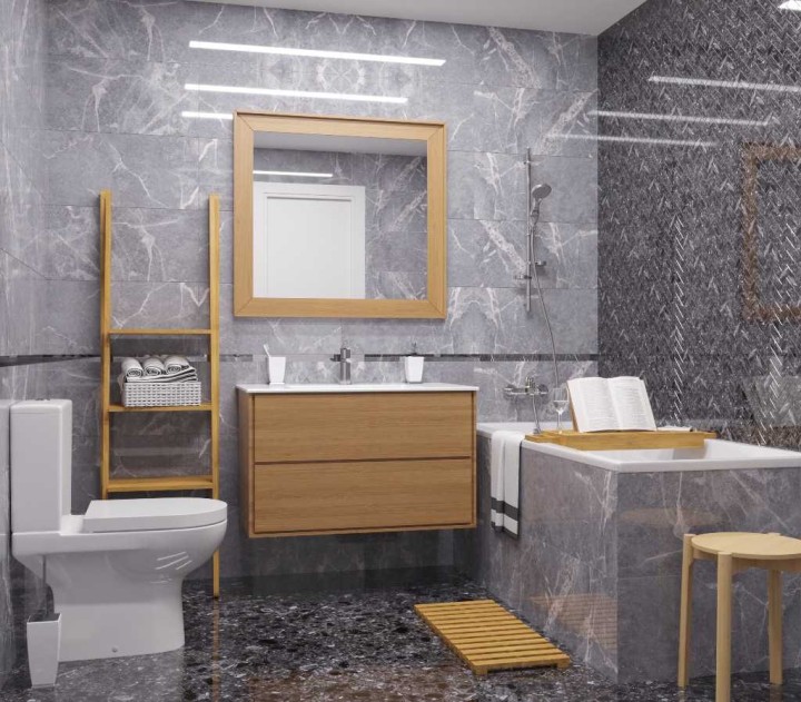 Kerranova Керамогранит Marble Trend Silver River 120x60 Лаппатированный — фото 45