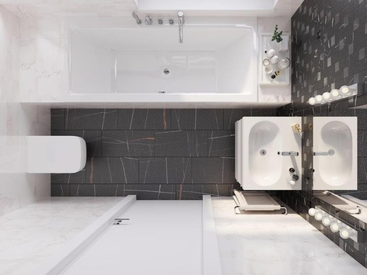 Керамогранитные Kerranova Ступень K-1004/MR/st01 Marble Trend Nero Dorato 29,4х120 — фото 9