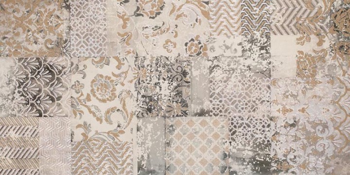 Декор Lamborghini Tiles and Style Sakhir Lamborghini Decoro Patchwork Sand 60x120