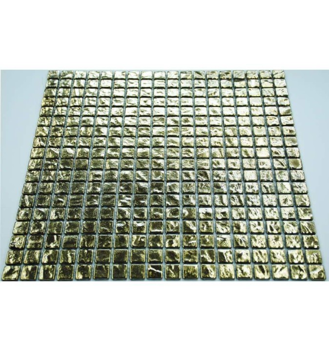 Стеклянная LIYA Mosaic Luxury Мозаика из стекла Gold Brick 15 30x30 — фото 2
