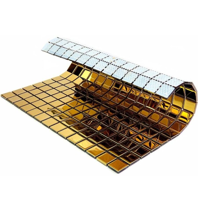 Стеклянная LIYA Mosaic Luxury Мозаика из стекла Gold Glossy 20 30x30 — фото 6