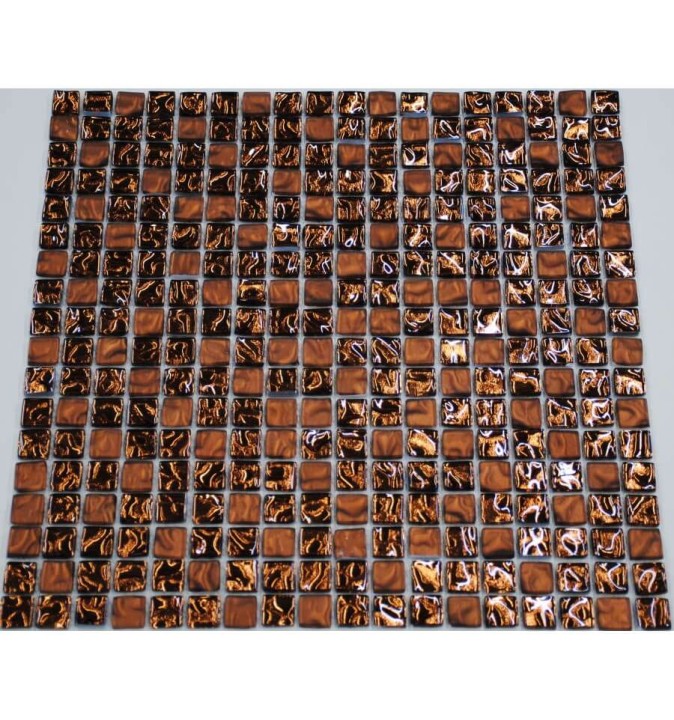 Стеклянная LIYA Mosaic Мозаика из стекла Luxury Bronze 15 30x30 — фото 2