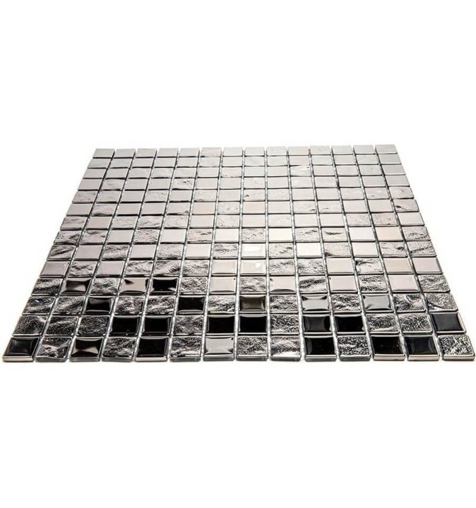 Стеклянная LIYA Mosaic Мозаика из стекла Luxury Silver 20 30x30 — фото 4