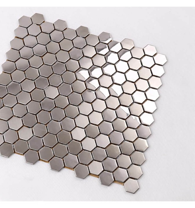 Металлическая LIYA Mosaic Металлическая мозаика Мозаика из металла Hexagon Metal 29x31 — фото 3