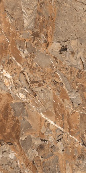 Полированный Maimoon High Glossy BRECCIA FANTASTICO BROWN 80х160 — фото 3