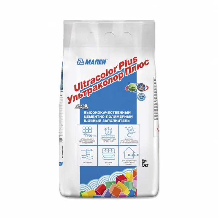 Затирка Затирка ULTRACOLOR PLUS MAPEI Ultracolor Plus 112 Серый (5 кг)