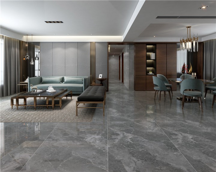 Полированный Marble Mosaic Керамогранит Cosmo Grey Pol 90х180 — фото 4