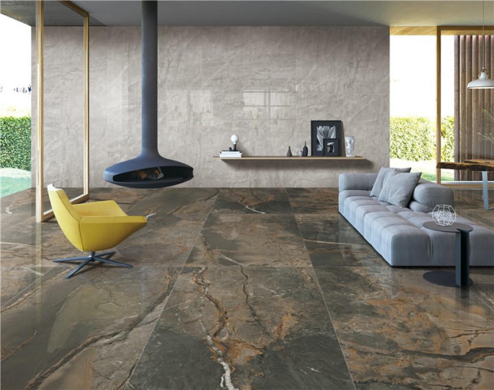 Полированный Marble Mosaic Керамогранит Illusion Brown Pol 90х180 — фото 3