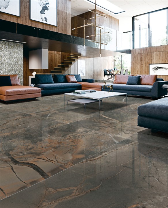 Полированный Marble Mosaic Керамогранит Illusion Brown Pol 90х180 — фото 5