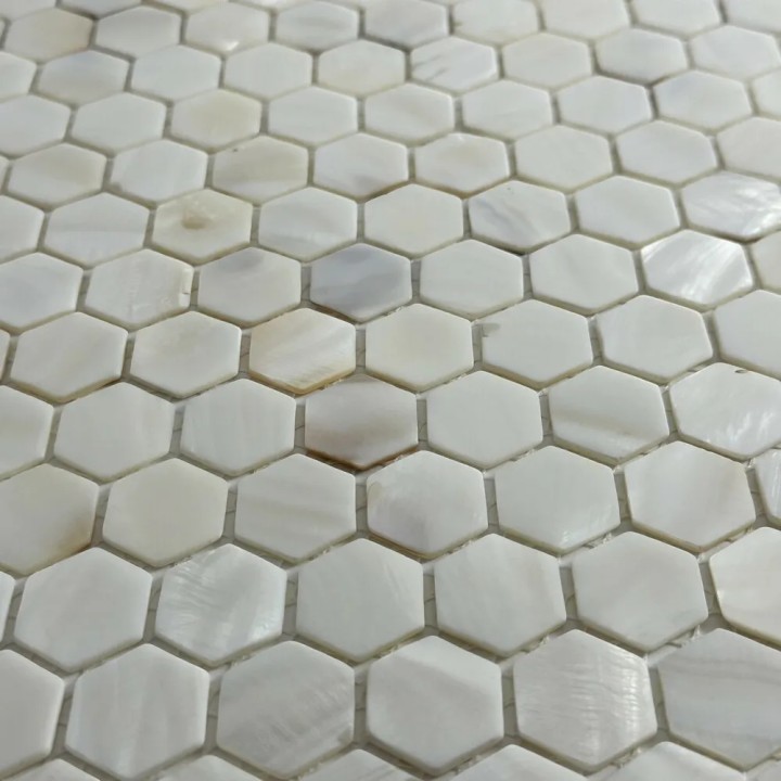 Керамическая Marble Mosaic Мозаика Hexagon White Shell 30,5х30,5 — фото 2